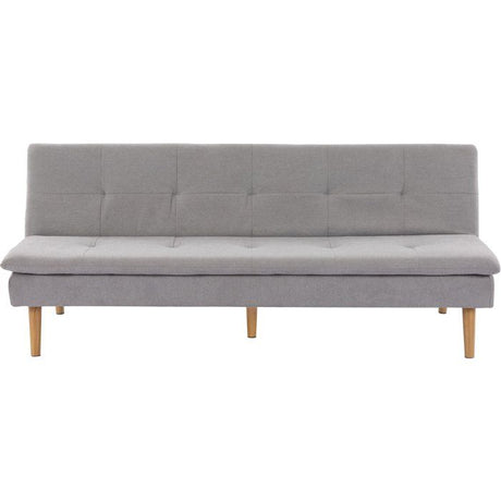 Canapé convertible - 3 places - AGATHE - Tissu Gris Greige - 180 x 74 x 72 cm