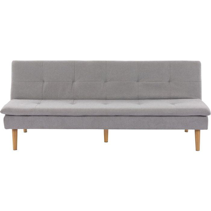 Canapé convertible - 3 places - AGATHE - Tissu Gris Greige - 180 x 74 x 72 cm