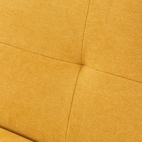 Canapé convertible - 3 places - AGATHE - Tissu Moutarde - 180 x 74 x 72 cm