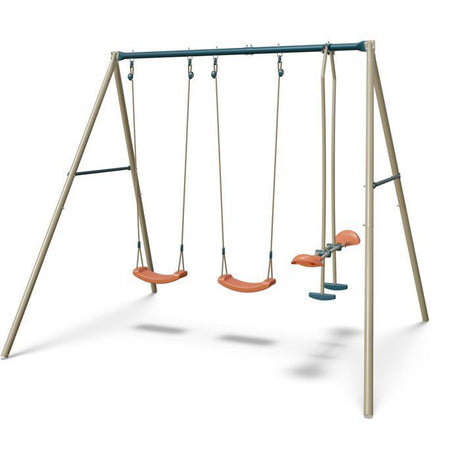 Portique balançoire métal enfant - 3 agres - AVA - ALEO BY TRIGANO