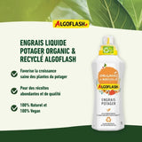 ALGOFLASH NATURASOL Engrais liquide potager - Organic et Recyclé - 1L