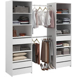 Dressing double - L199,9 x P49,7 x H200 cm - Blanc - Made in France