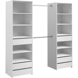 Dressing double - L199,9 x P49,7 x H200 cm - Blanc - Made in France