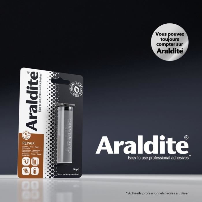Pâte époxy réparatrice - CYANOLIT - Araldite - Pâte - 50 g - Idéale pour réparations et rebouchages