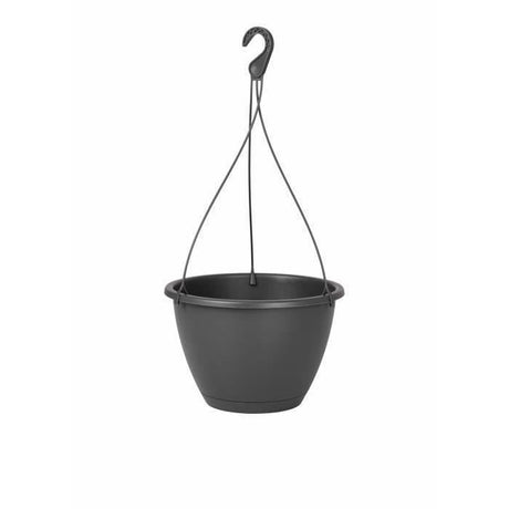 ARTEVASI Pot de fleurs suspendu ALGARVE - Gris anthracite - 8L - 31 x 31 x 20,5 cm