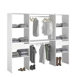 Dressing double ARTIC - L 220 x P 40 x H 180 cm - Blanc - Made in France