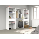 Dressing double ARTIC - L 220 x P 40 x H 180 cm - Blanc - Made in France