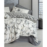 Parure de lit - 1 housse de couette 220 x 240 cm + 2 taies d'oreiller 60 x 60 cm - 100% coton renforcé - Anthracite
