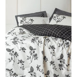 Parure de lit - 1 housse de couette 220 x 240 cm + 2 taies d'oreiller 60 x 60 cm - 100% coton renforcé - Anthracite