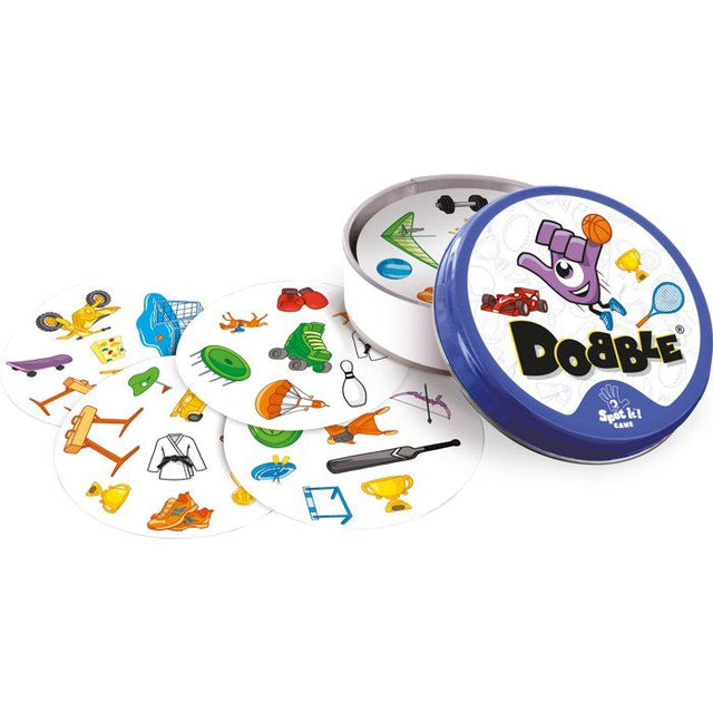 ZYGOMATIC Jeu Dobble Sports - Jeu d'observation et réflexes - En famille - entre amis - Des 6 ans - 2 a 8 joueurs - boîte métal