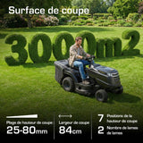 Tondeuse autoportée thermique ALPINA AT4 84A – 84cm de coupe - Jusqu'a 2800 m˛ - 352 cm3 - éjection bac 200L