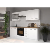 ATLAS Meuble bas 4 tiroirs - Décor blanc - L40 x P52x H82 - Plan de travail non inclus