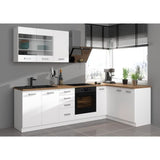 ATLAS Meuble haut 2 portes battantes - Décor blanc - L80 x P31 x H72