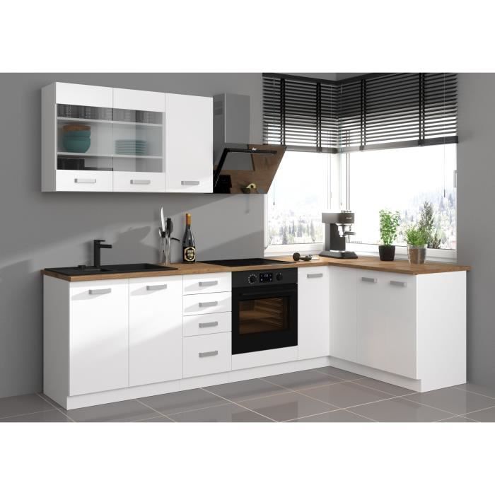 ATLAS Meuble hotte - Décor blanc - L60 x P31 x H72 cm
