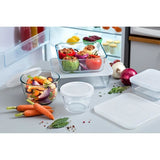 Lot de 8 plats de conservation - PYREX - Cook & Freeze - Verre - Rectangulaire - Couvercle spécial congélation