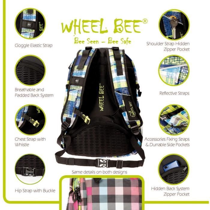 Sac a dos - SCHILDKRÖT - Wheel Bee Generation Z - Lumiere LED - Port USB - Compartiments antivol