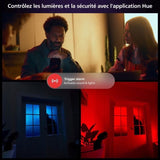 Caméra sans fil - Philips Hue - Secure - HD 1080P - Intérieure ou extérieure - Contrôle avec une seule application - Blanc