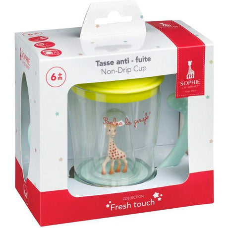 Tasse anti-fuite - SOPHIE LA GIRAFE - Bec ergonomique - 2 poignées - Valve anti-goutte