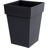 Pot de fleurs mi-haut Carré 40 cm - EDA - Toscane - 51 L - 39 x 39 x H. 53 cm - Gris Anthracite