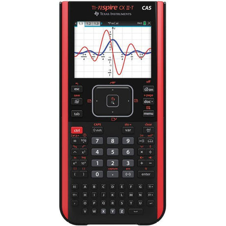 Calculatrice graphique - TEXAS INSTRUMENTS - TI-Nspire CX CAS II-T - Noir