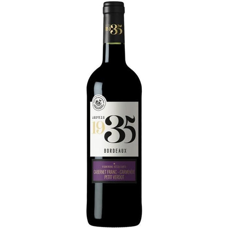 Dépuis 1935 Tricepage Cabernet Franc Petit Verdot Carmenere AOP Bordeaux - vin Rouge 2019