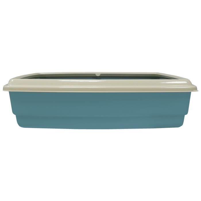 AIME Bac a litiere avec rebord 54 x 40 x 14 cm  + Pelle - Pour chat