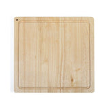 Planche a découper - LIVOO - MES141 - Bois d'hévéa - Taille XXL - 46 x 46 cm - Rigole intégrée