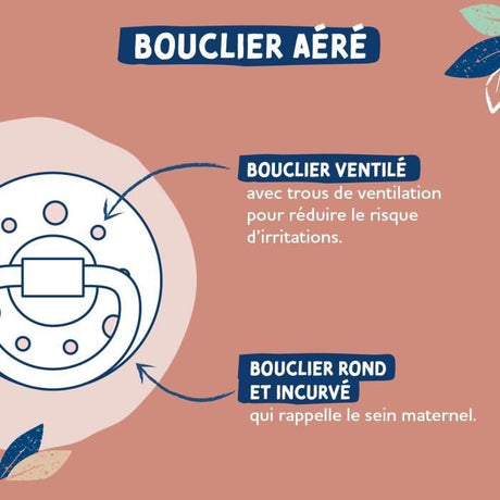 Duo sucettes caoutchouc - DODIE - GAIA - Ronde - 6/36 mois - Sous le soleil