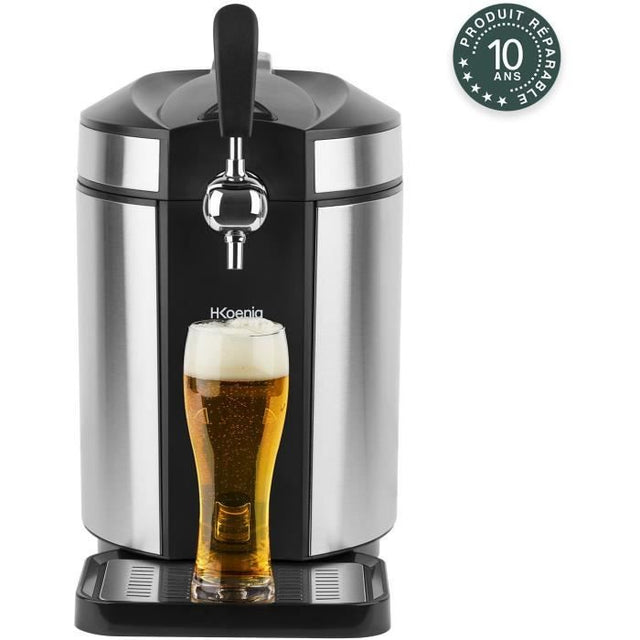 Tireuse a biere HKoeNIG - BW1880 - Capacité 5L - Température réglable 2°C a 12°C - Compatible tous fűts - Inox