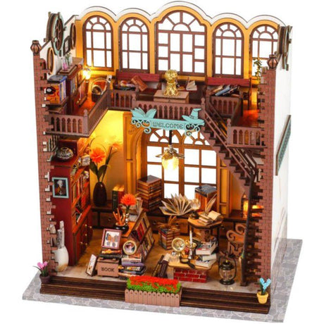 Book Nook - Kit DIY a construire Maquette 3D Serre Livre - Bibliotheque Creanook - 24 x 17 x 25 cm