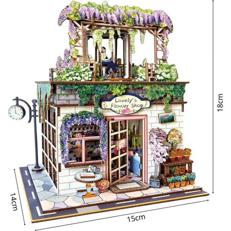 Book Nook - Kit DIY a construire Maquette 3D Serre Livre - Flower shop Nookland - 16 x 15 x 23 cm