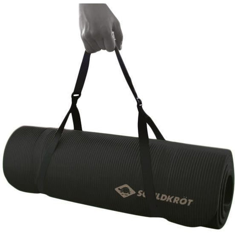 Schildkröt Fitness tapis de fitness 15 mm 183 x 61 cm caoutchouc noir