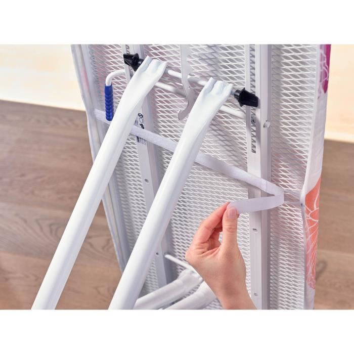Housse table a repasser Leifheit Cotton Comfort M 71601, rembourrage en molleton de 3 mm, pour planche a repasser max. 125 x 40 cm