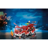 PLAYMOBIL 9464 Fourgon d'intervention des pompiers - City Action Les pompiers - Avec canon a eau - 138 pieces - Des 4 ans