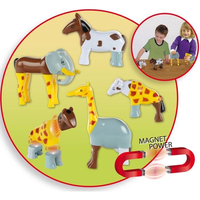 Animaux magnétiques - KLEIN - 0071 - 4 grands animaux Funny Puzzle, sachet - 16 pieces - Des 12 mois