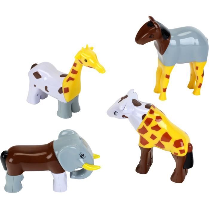 Animaux magnétiques - KLEIN - 0071 - 4 grands animaux Funny Puzzle, sachet - 16 pieces - Des 12 mois