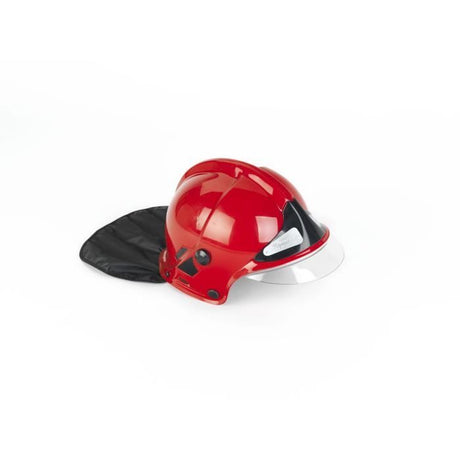 Casque de pompier F1 rouge - KLEIN - Licence MSA GALLET - Visiere escamotable et protege-nuque