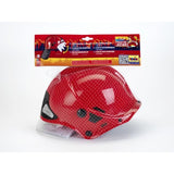 Casque de pompier F1 rouge - KLEIN - Licence MSA GALLET - Visiere escamotable et protege-nuque