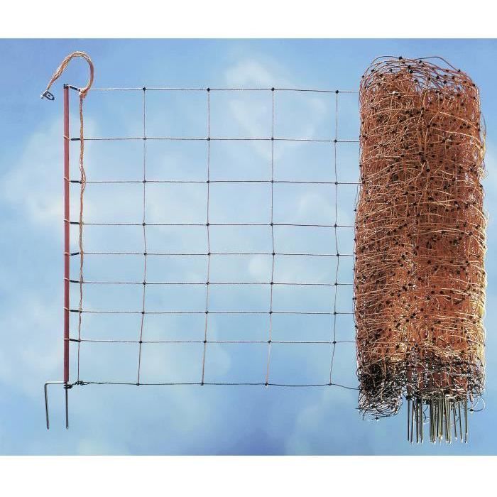 KERBL -  Filet pour moutons OviNet électrifiable - Longueur 50 m - Hauteur 90 cm - 14 piquets