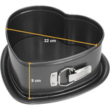 Moule coeur a fond amovible  - BIRKMANN - EASY BAKING - Acier carbone - Anti adhésif - 26,5 x 25 x 9 cm
