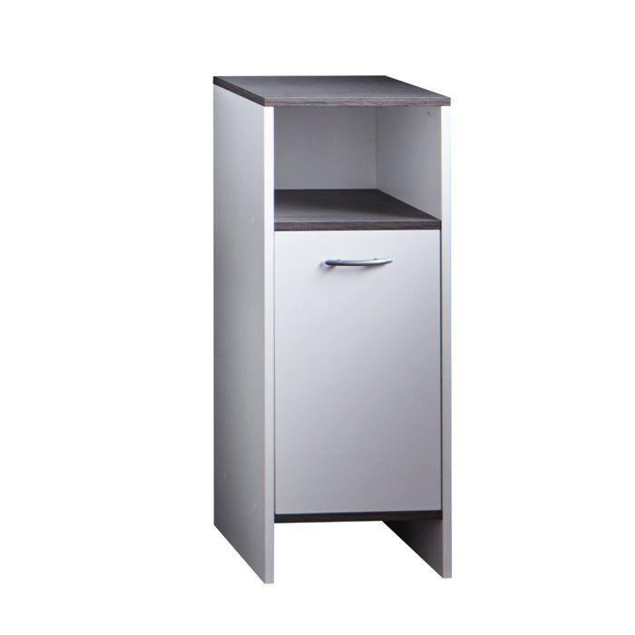 Meuble de salle de bain - rangement bas - Blanc -L32 x H82 x P28 cm - CALIFORNIA
