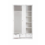 Armoire de chambre - LANDWOOD 18 - Blanc - 3 portes - 120 x 51 x 200 cm