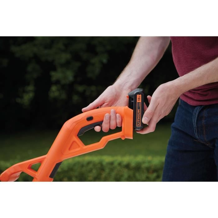 Coupe-bordures ťlectrique sans fil + batterie 2Ah + chargeur - BLACK&DECKER - ST182320-QW - 18V - 25cm