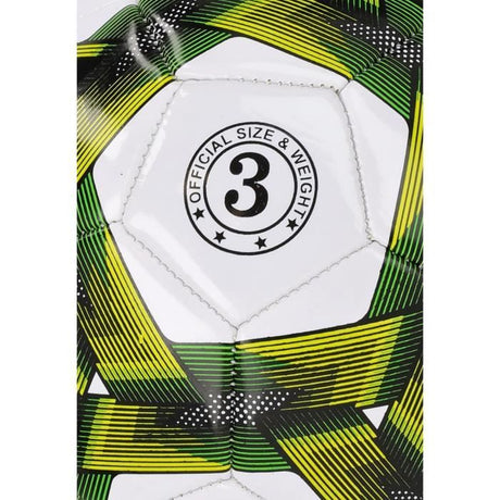 Ballon de football - REZO - PVC - Taille 3 - Jaune bicolore - Résistant