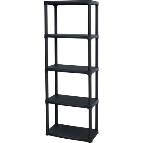 Etagere de rangement - TOOD - ETA 635 - 5 tablettes - Plastique - 60 x 30 x 176 cm - Noir