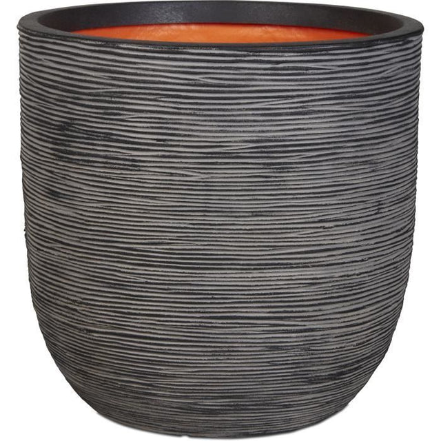 CAPI EUROPE Jardiniere NATURE RIB -  43x41 cm - Anthracite