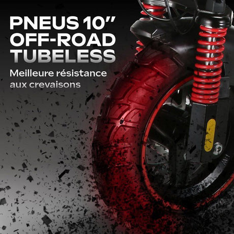 Trottinette électrique tout terrain pliable EBOOST INFINITY - EZWAY - 10 - 48V - 800W - Auto 90KM Feu stop + clignotants