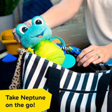 BABY EINSTEIN NEPTUNE Peluche doudou bébé tortue, multisensoriel, cadeau bébé 0M+
