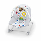 BABY EINSTEIN DEAN Transat bébé balancelle électrique évolutif 3-en-1, Melodies et vibrations, 3 Positions, arche amovible 0-30 mois