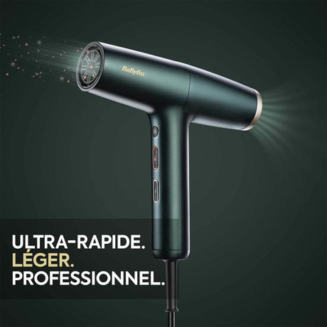 Seche-cheveux - Babyliss - D6555DE - Air Power Pro VERT - Moteur numérique - Systeme ionique - Ultra-silencieux